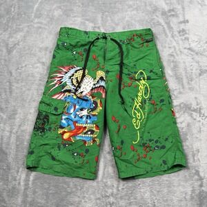 Ed Hardy Kids's Board Shorts Eagle Skull Snake Youth Size Large 2009 Y2K*